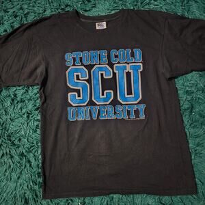 Vintage 1998 WWF Stone Cold SCU University Tee “Class of 3:16” XL 23x30